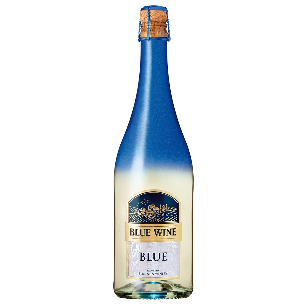 Blue Wine White Bubbled