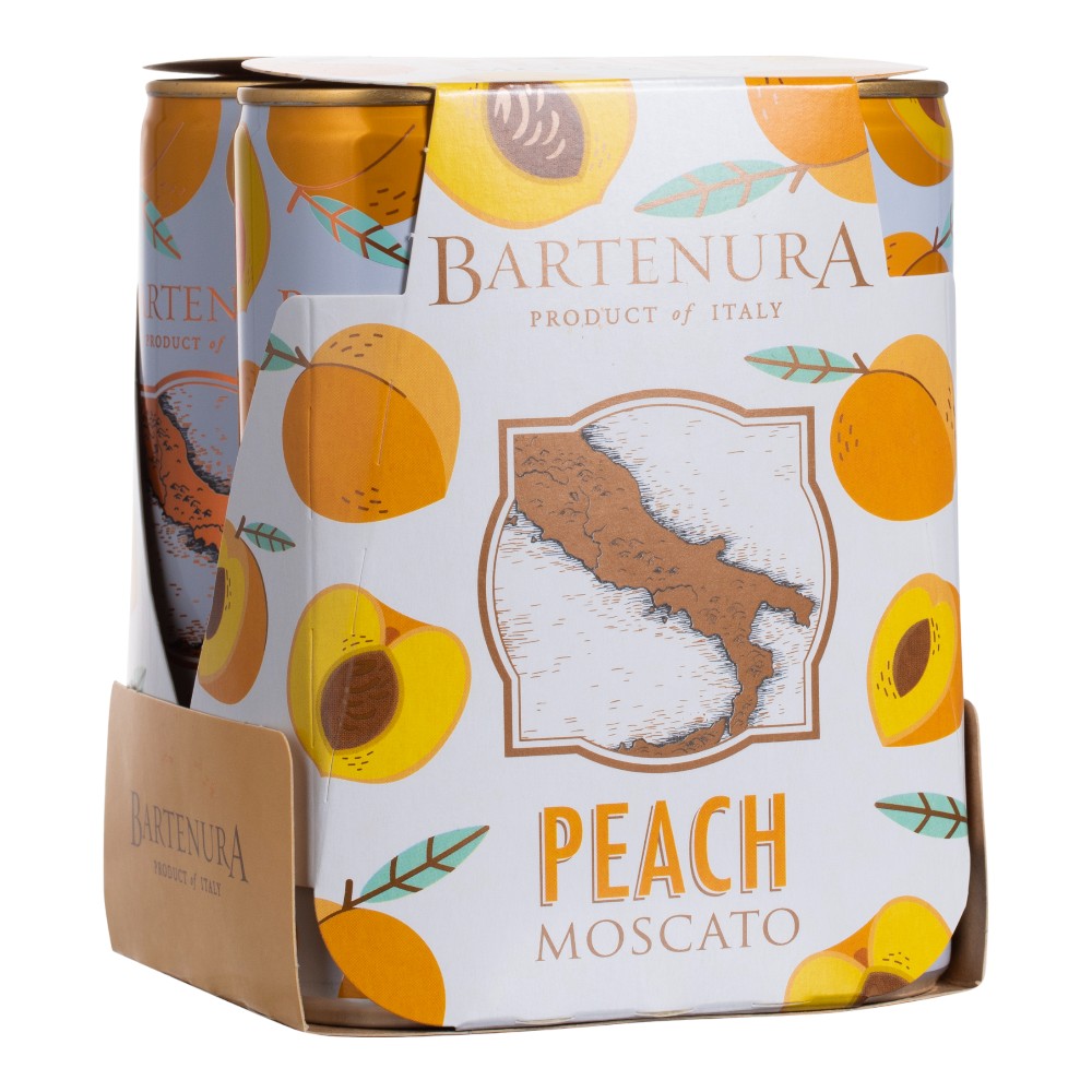 Bartenura Peach Moscato Can 4 Pack