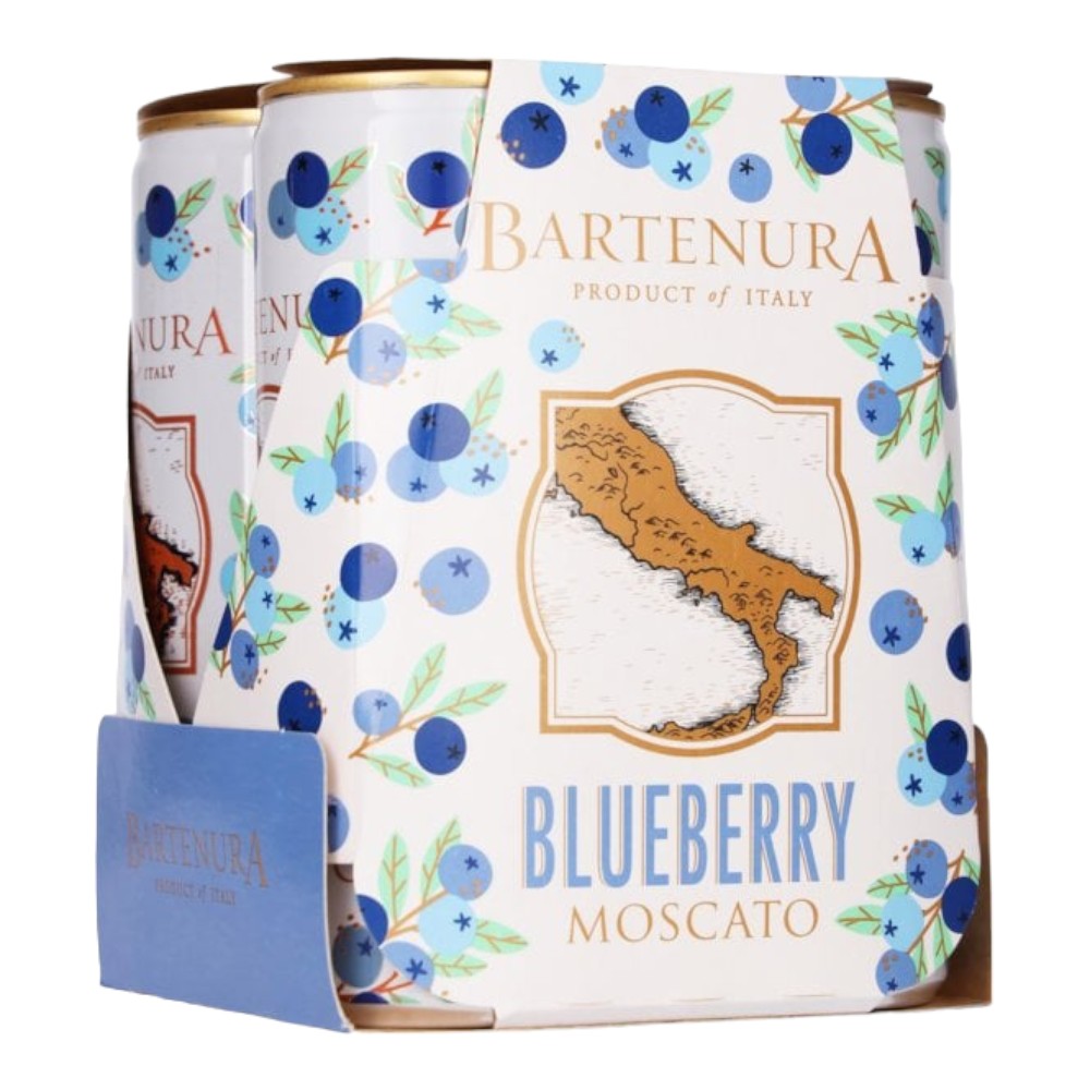 Bartenura Blueberry Moscato Can 4 Pack